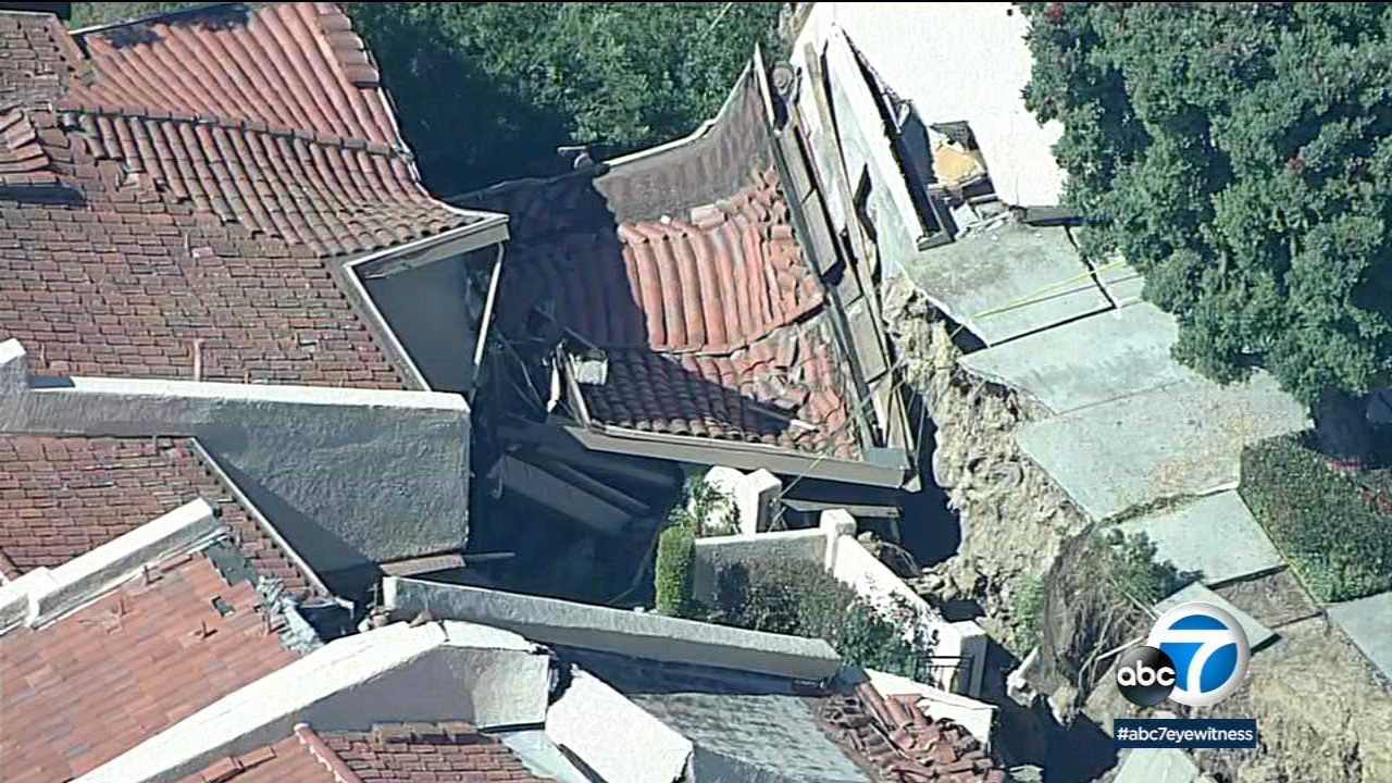 Más casas amenazadas por el deslizamiento en Rolling Hills Estates