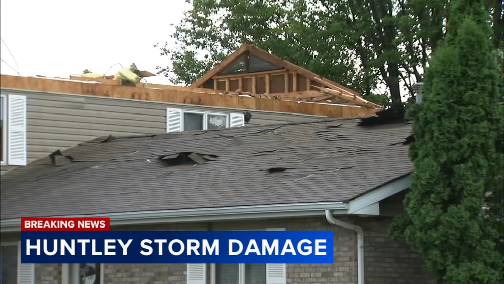 Tornadoes tear roof from apartments in Huntley