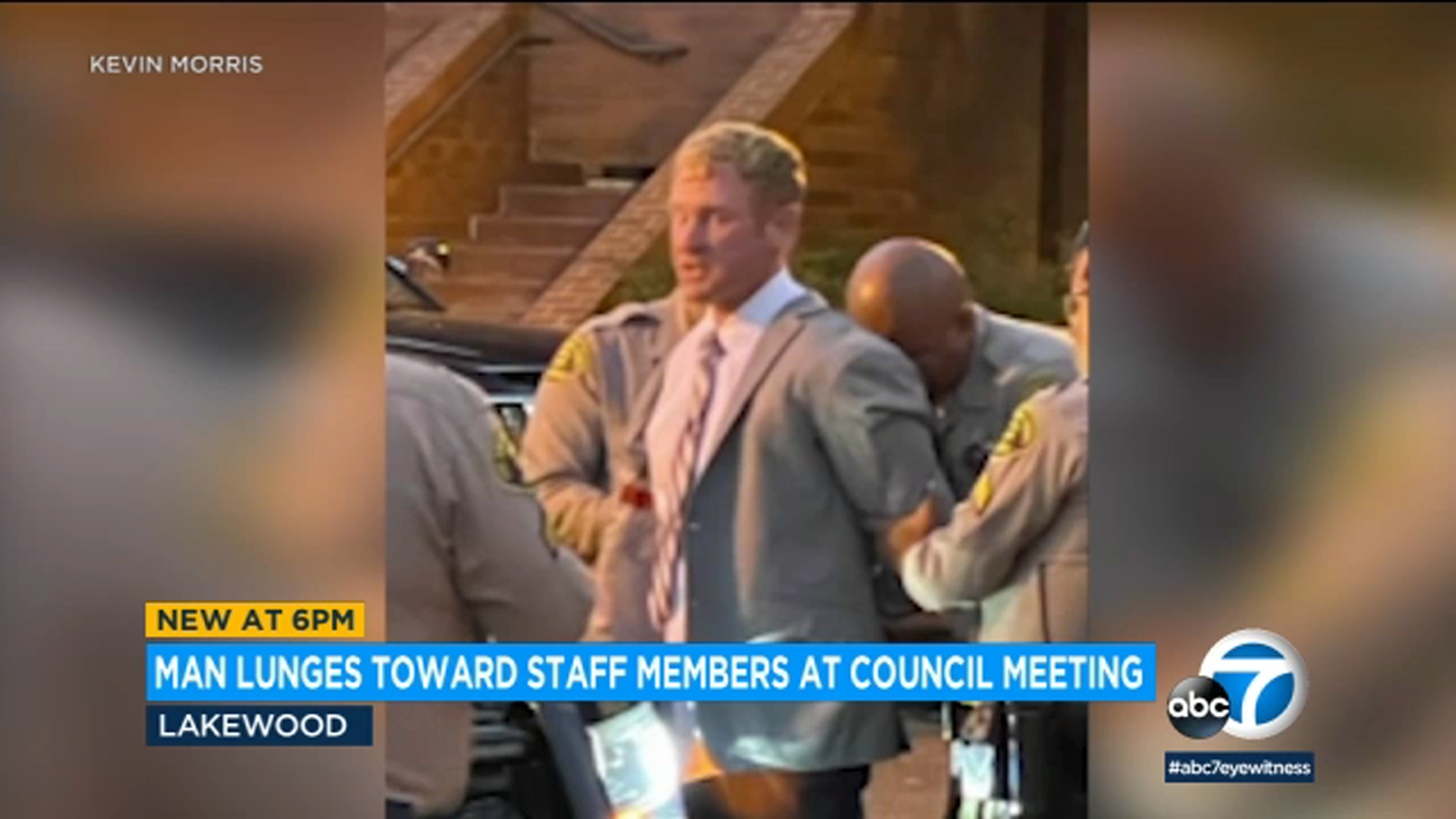 Man detained for allegedly lunging at Lakewood City Council members