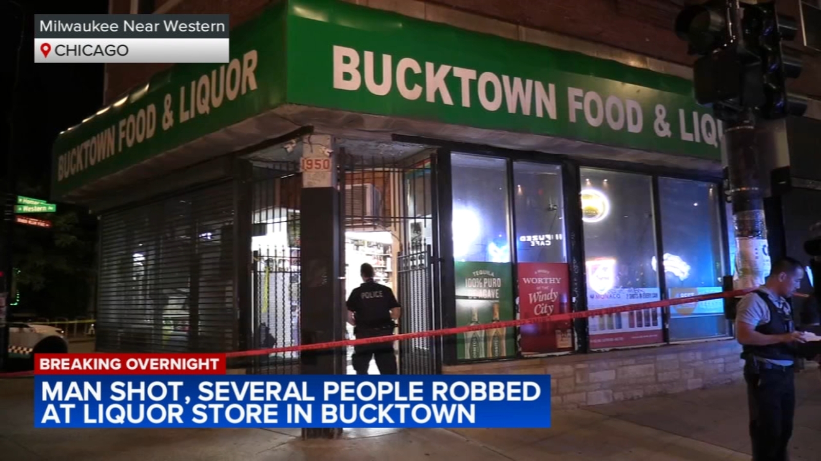 Chicago shooting Customer shot during robbery at Bucktown liquor store police say Chicago shooting Customer shot during robbery at Bucktown liquor store police say