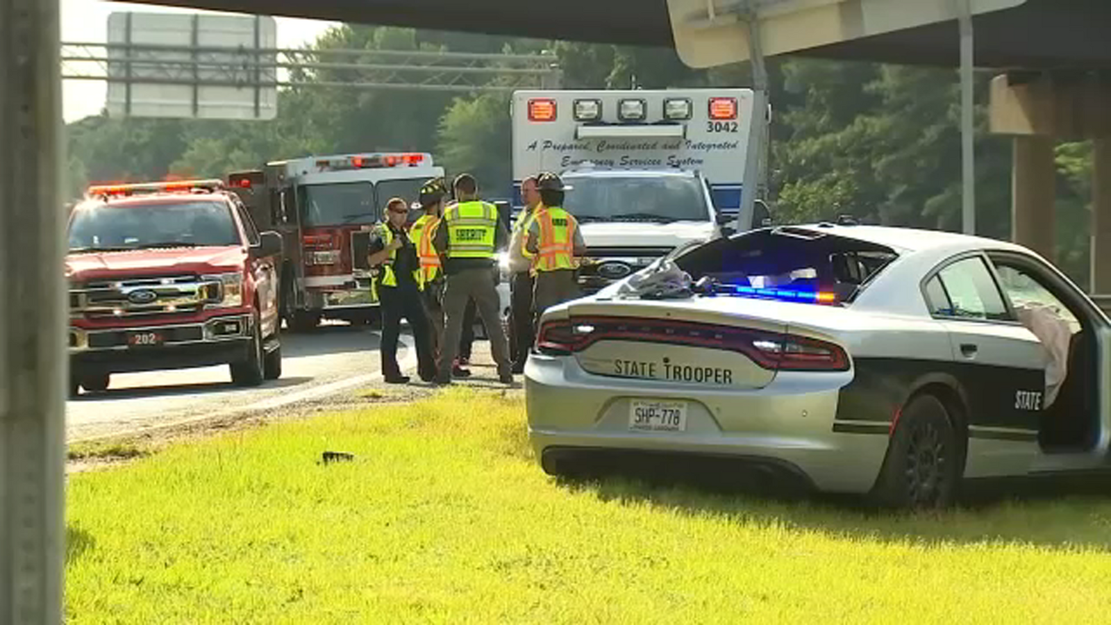 Orange County crash Trooper injured when vehicle slams into parked