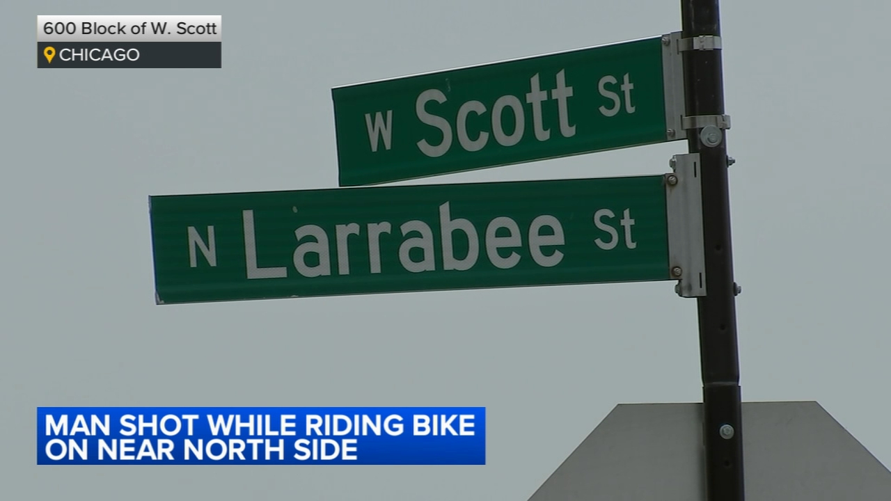 Bicyclist shot on Near North Side, police say