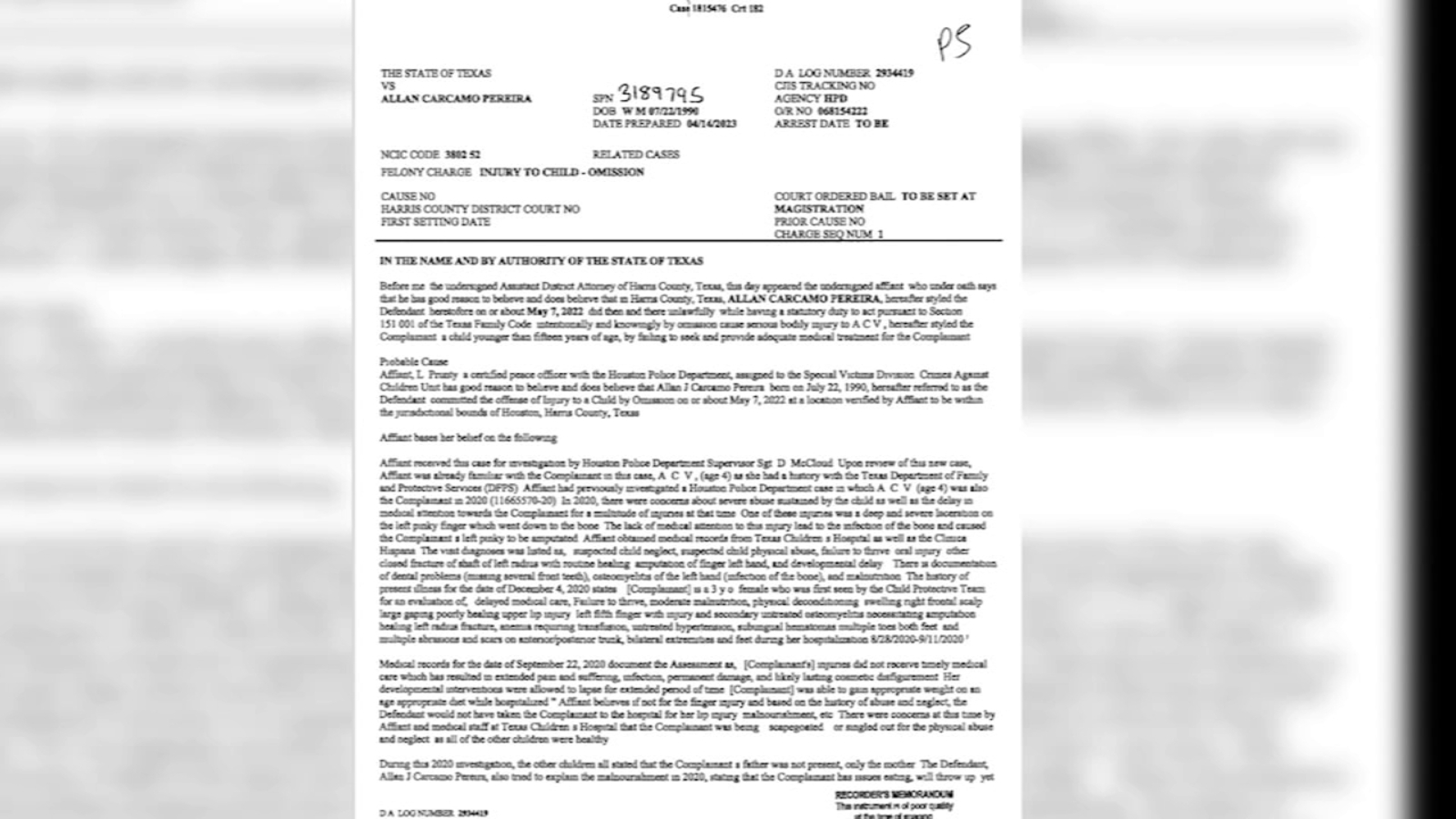 Father of 5yearold girl facing charges after documents stating extreme abuse is uncovered in court