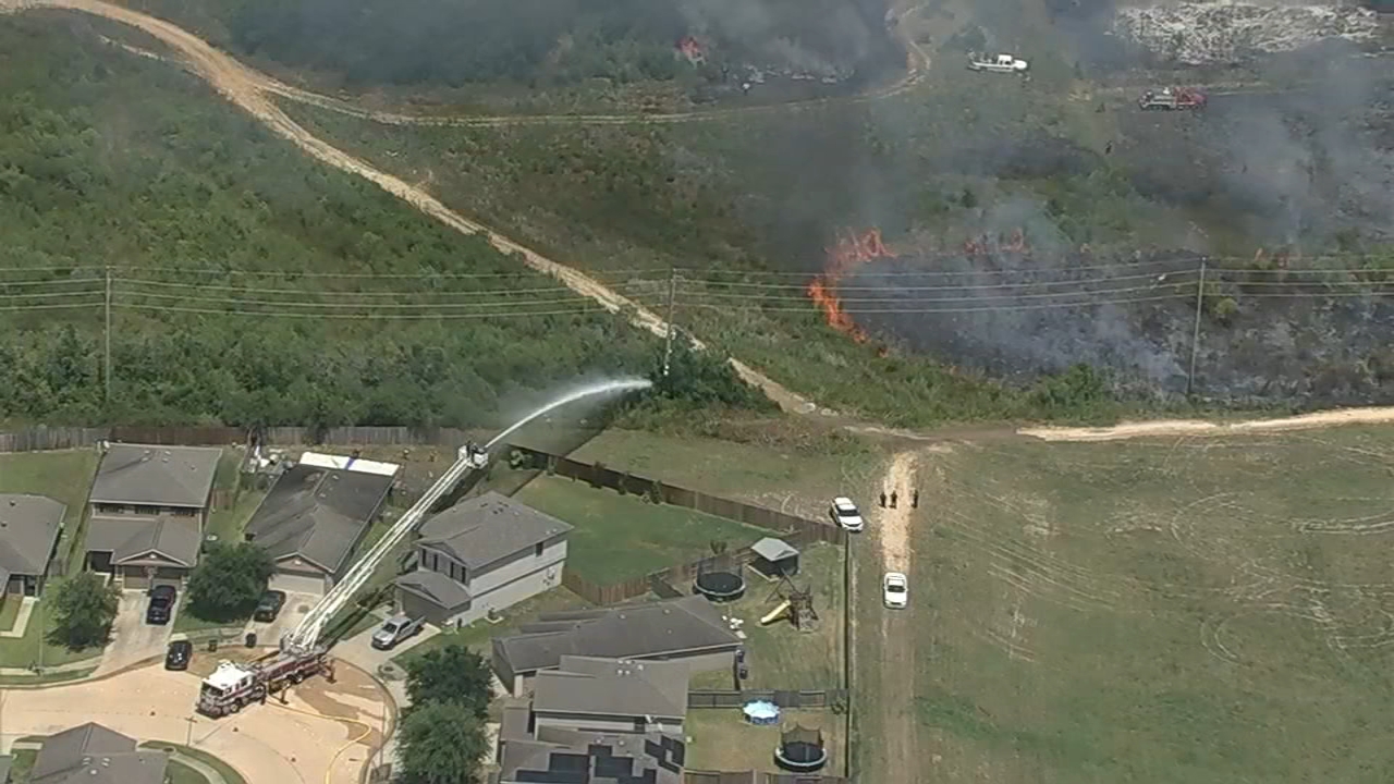 SkyEye video shows massive grass fire near Katy area