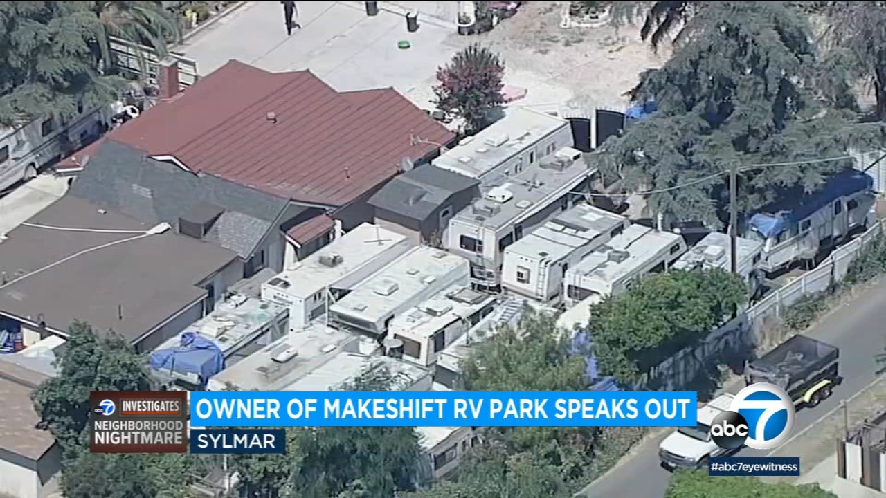 Owner of makeshift RV park in Sylmar speaks out