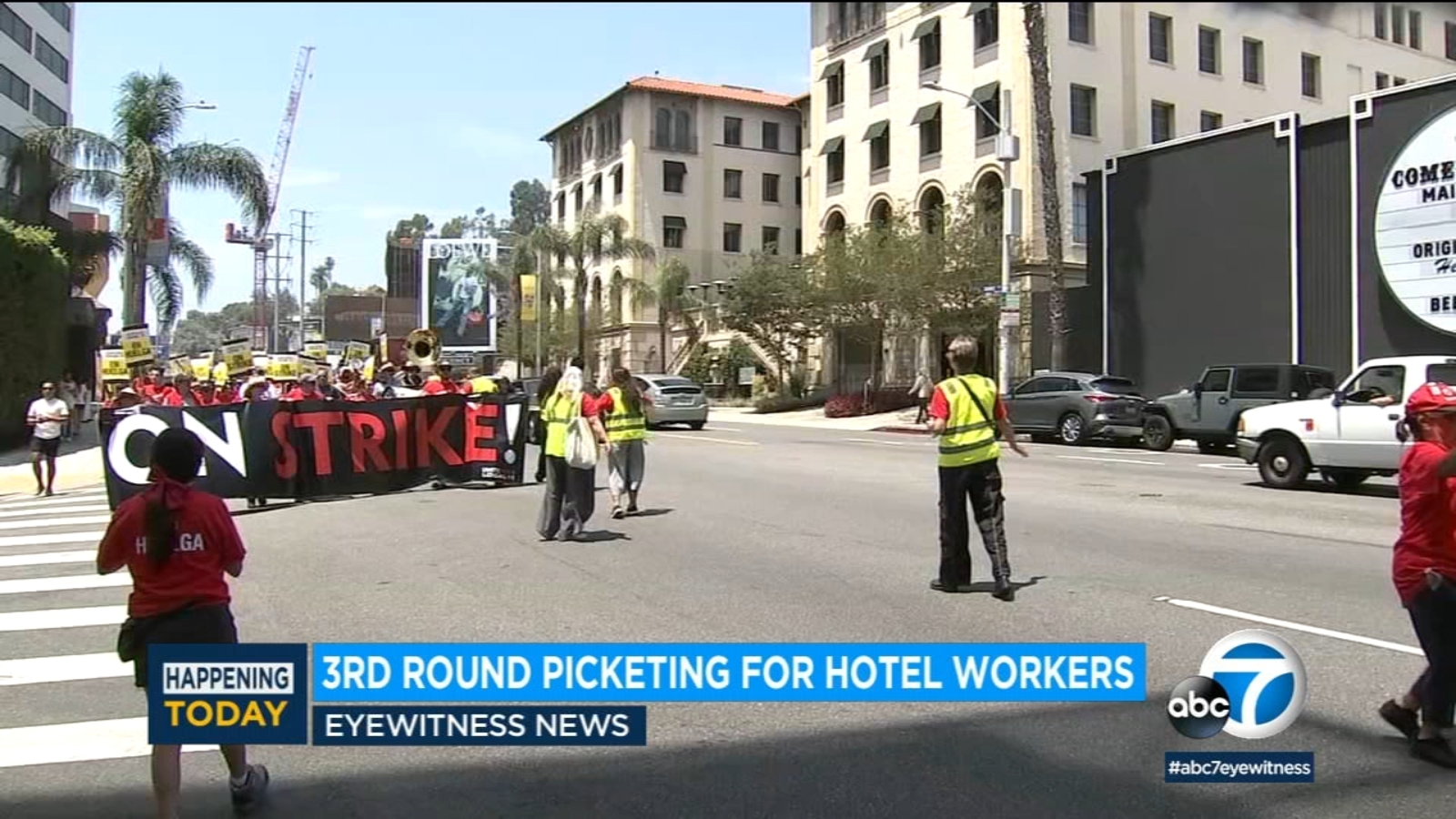 Striking hotel workers stage 3rd walkout in Los Angeles and Orange counties as negotiations remain stalled - Vimarsana News