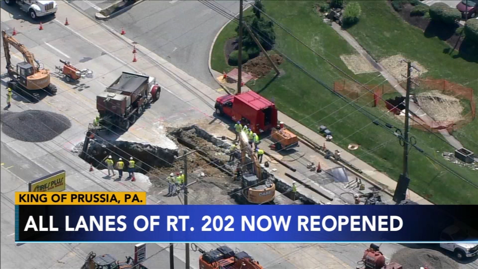 All lanes of Route 202 (Dekalb Pike) reopen in King of Prussia after
