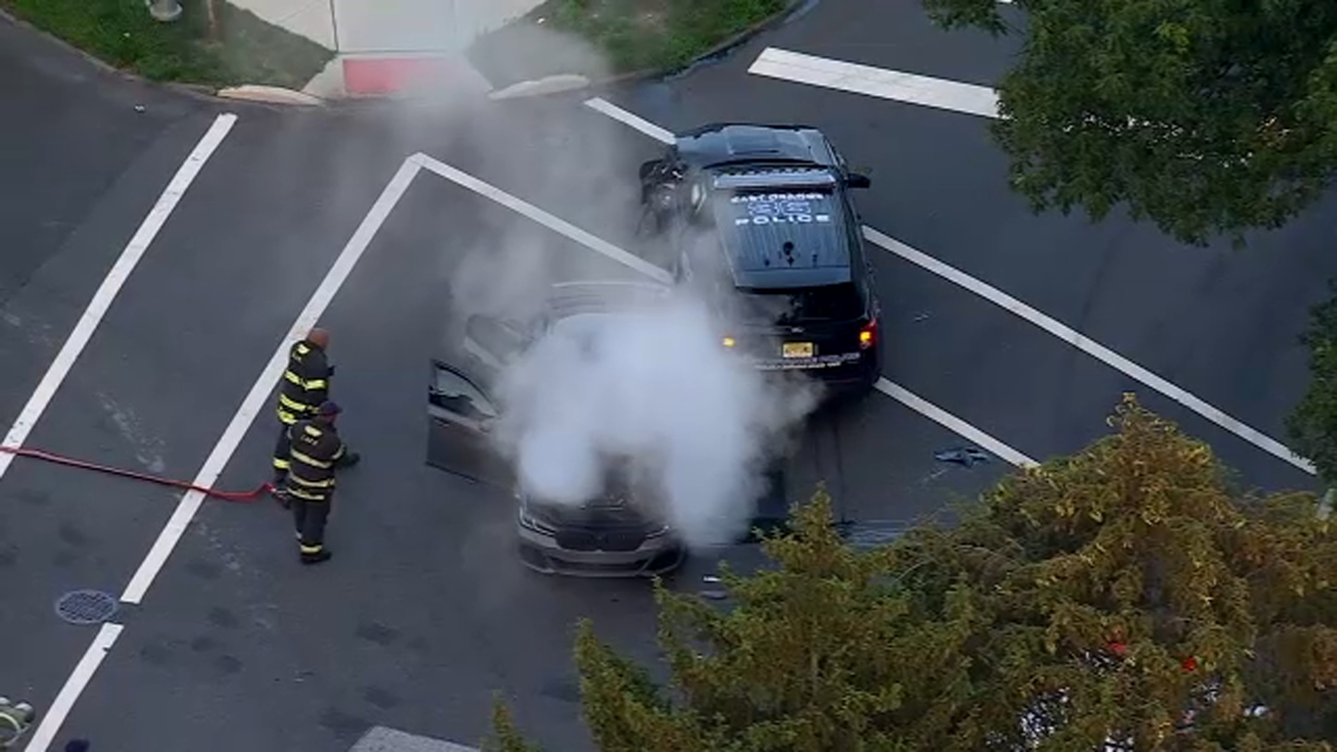 Police chase ends in fiery crash in East Orange, NJ