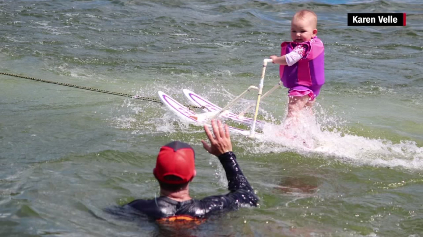 VIDEO Baby on water skis sets world record ABC13 Houston