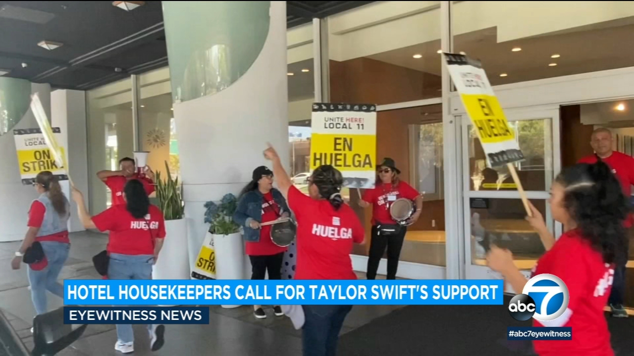 Hotel workers on strike ask Taylor Swift for help before stop in LA