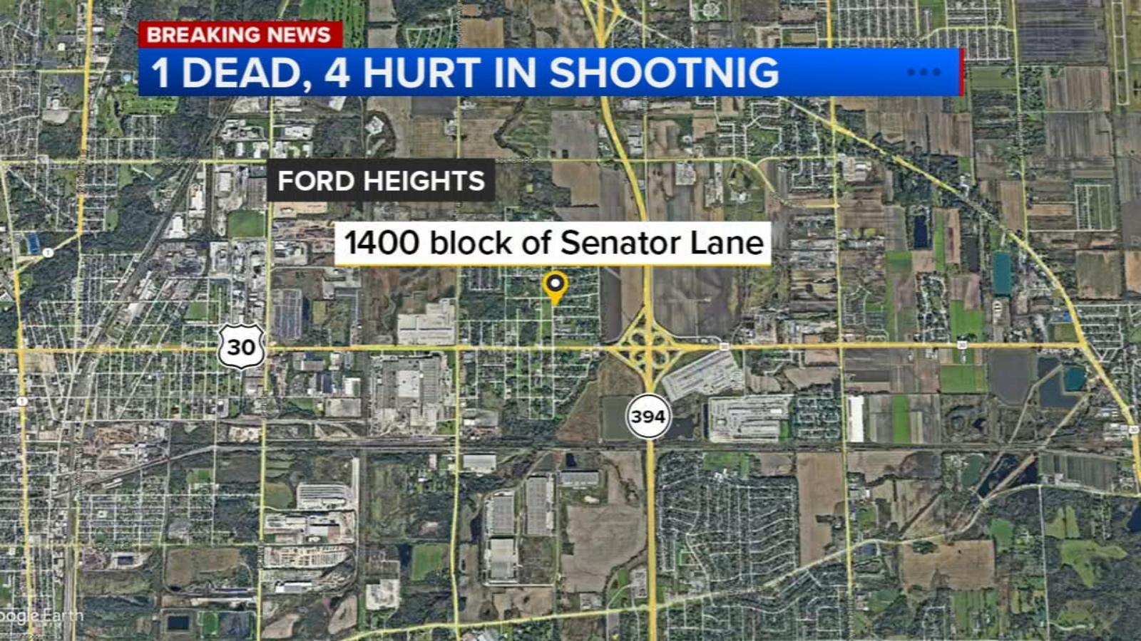 1 killed 4 injured in Ford Heights shooting at gathering