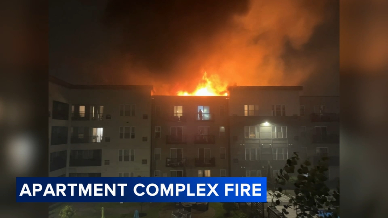 Over 100 displaced after suburban apartment complex fire