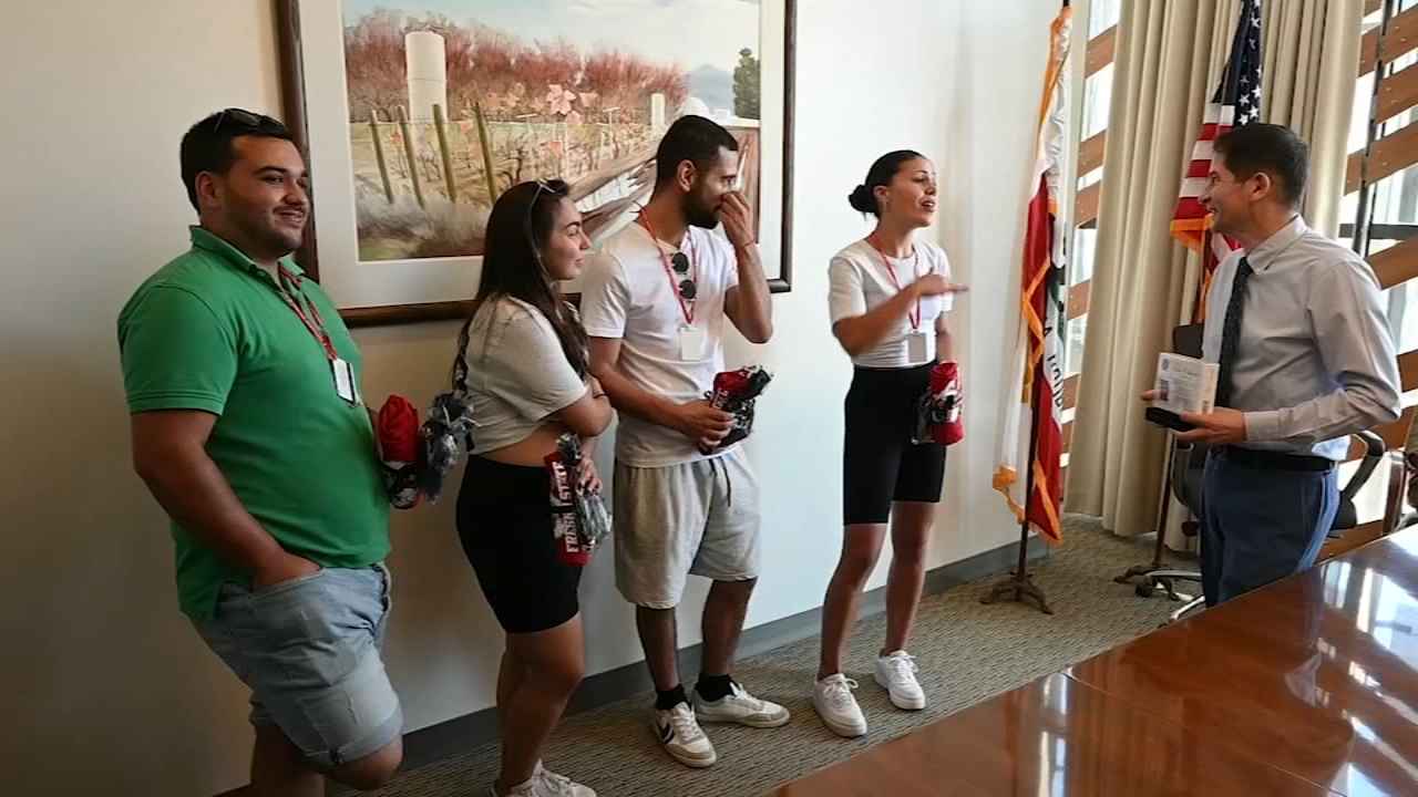 Students from Portugal completing ag internship at Fresno State