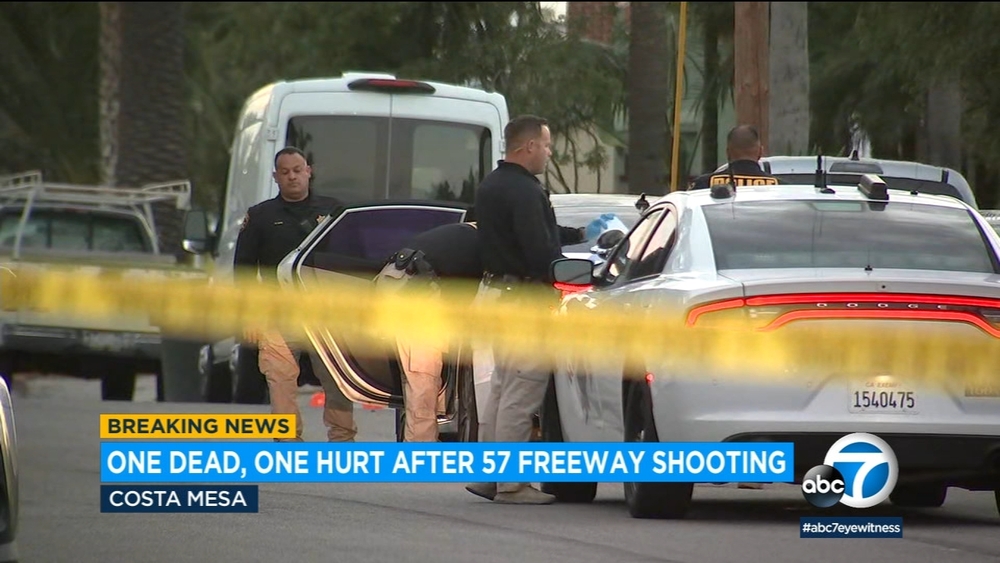 1 dead, 1 hurt after shooting on 57 Freeway in Diamond Bar area