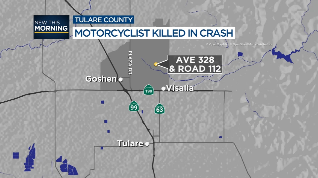 Motorcyclist killed in crash in Tulare County, CHP says