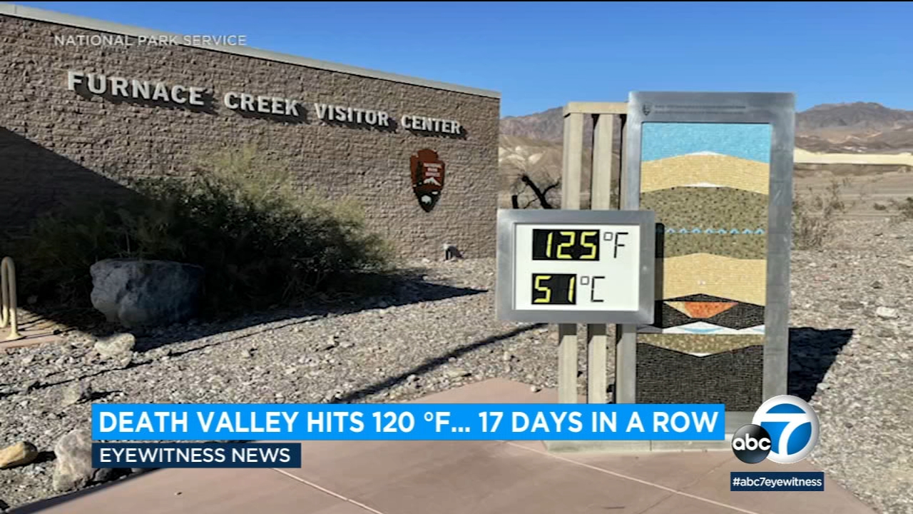 Death Valley temps hit over 120 degrees for 17 days straight