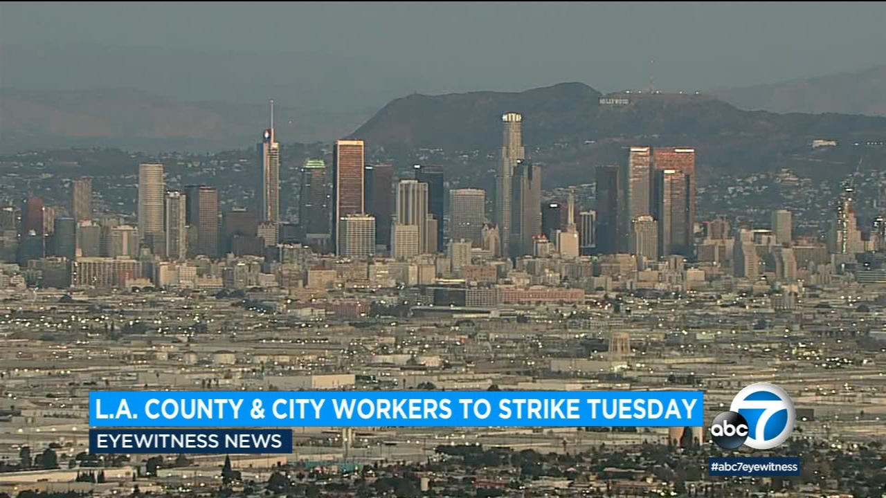 Thousands of LA city workers prepare to strike Tuesday