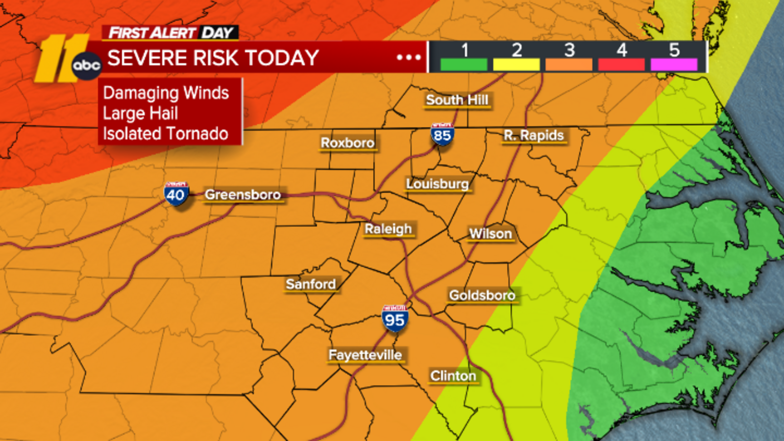NC weather today forecast | Rare level 3 severe weather risk, feels-like temperatures over 105 | Raleigh, Durham weather - Vimarsana News