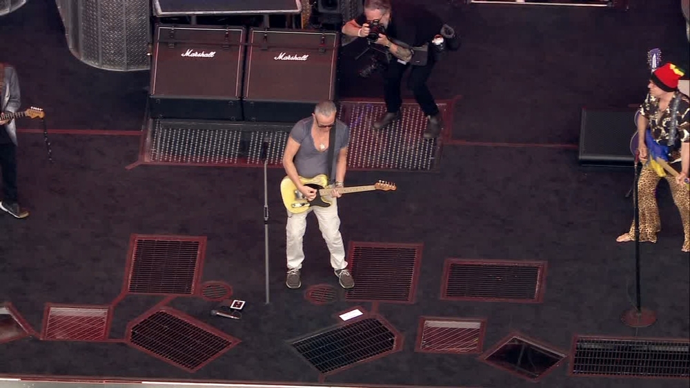 Bruce Springsteen soundchecks at Wrigley Field
