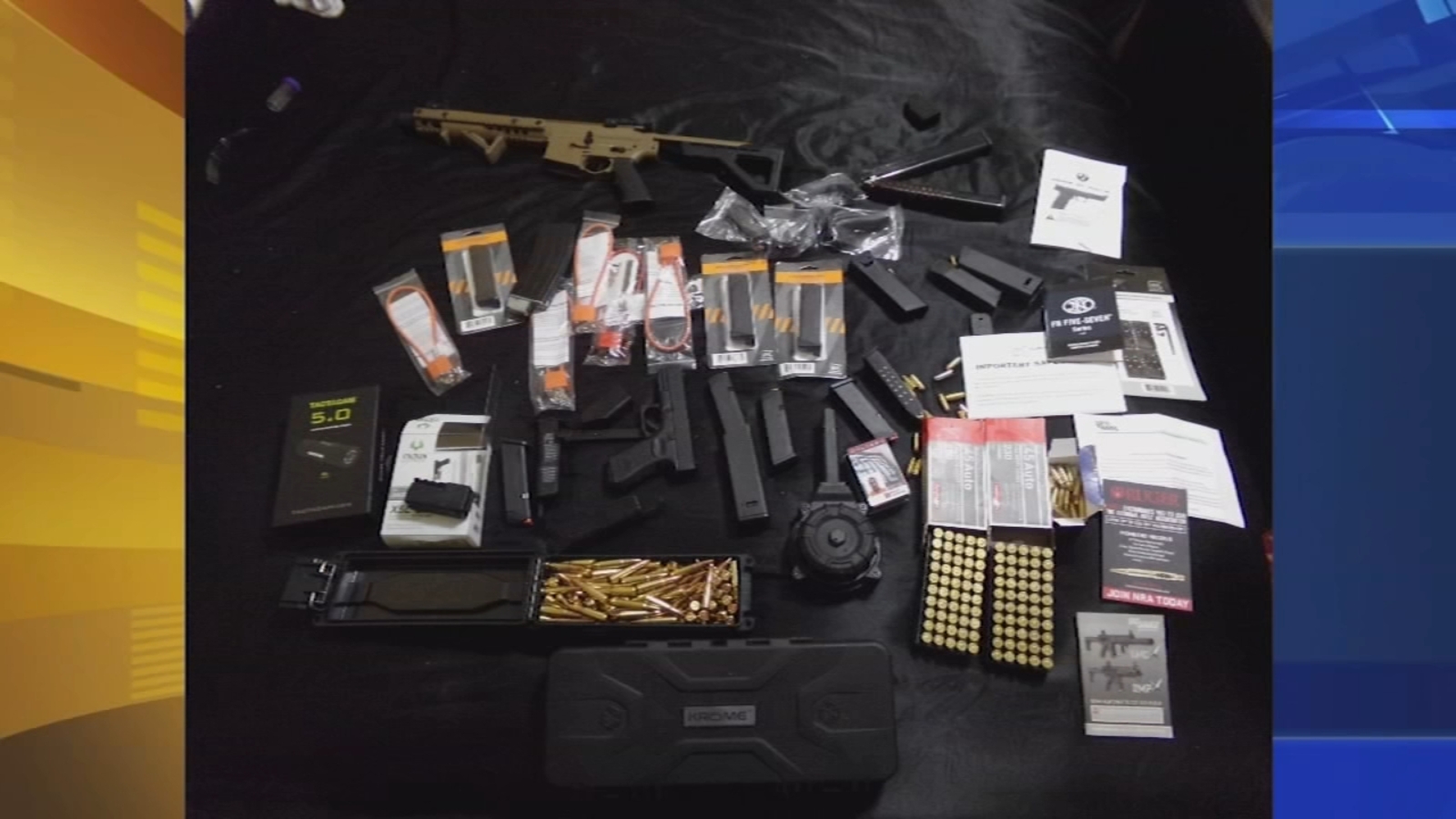Suspects allegedly used stolen military ID to purchase guns online