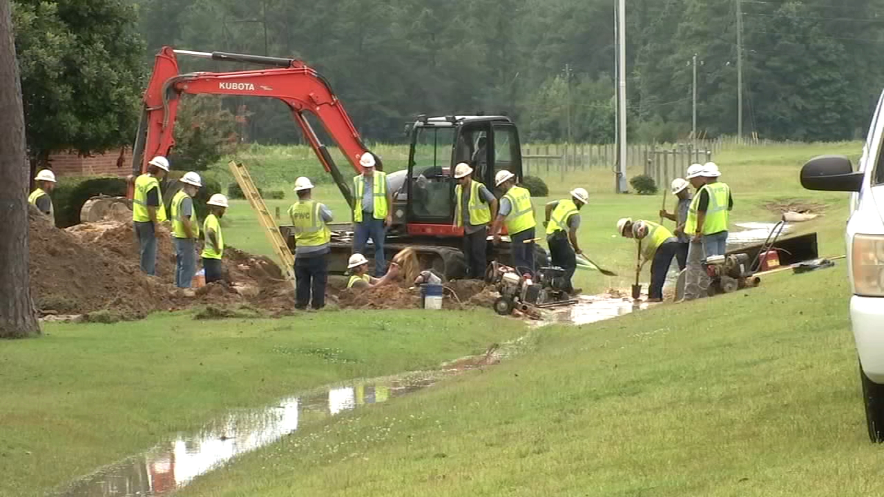 Lightning strike damages main water line in Stedman