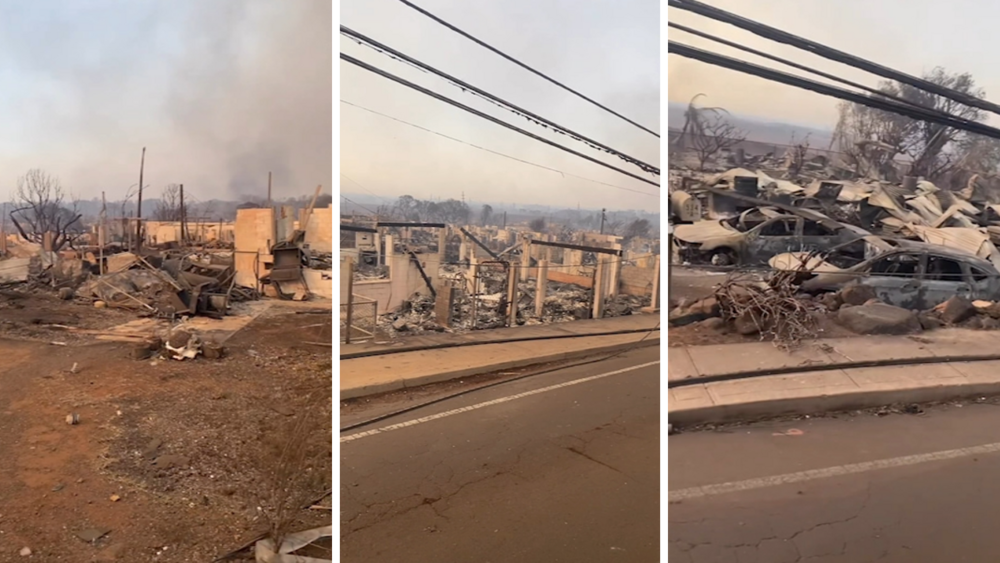 Drive through Maui neighborhood reveals apocalyptic scene