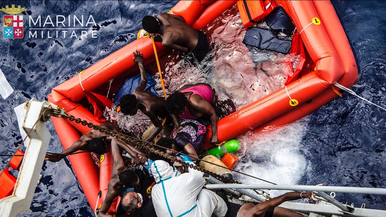 Migrants rescued off the Libyan coast