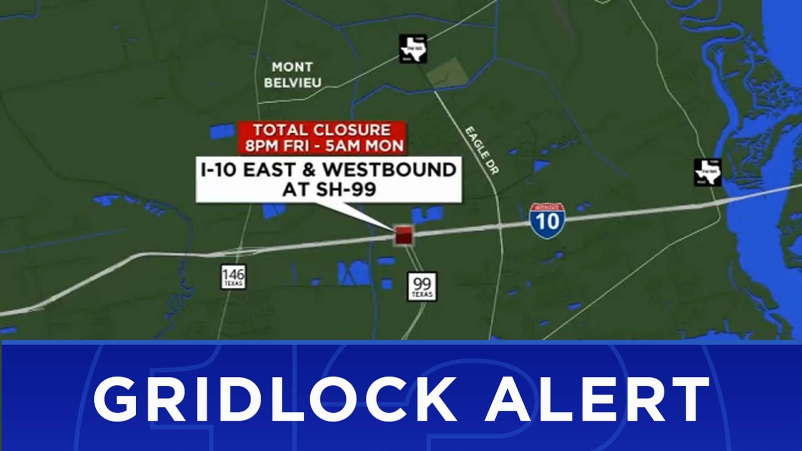 Houston area traffic: Crews repair bridge on IH-10 East at SH-99 in Mont Belvieu, prompting major closures in Chambers County - Vimarsana News