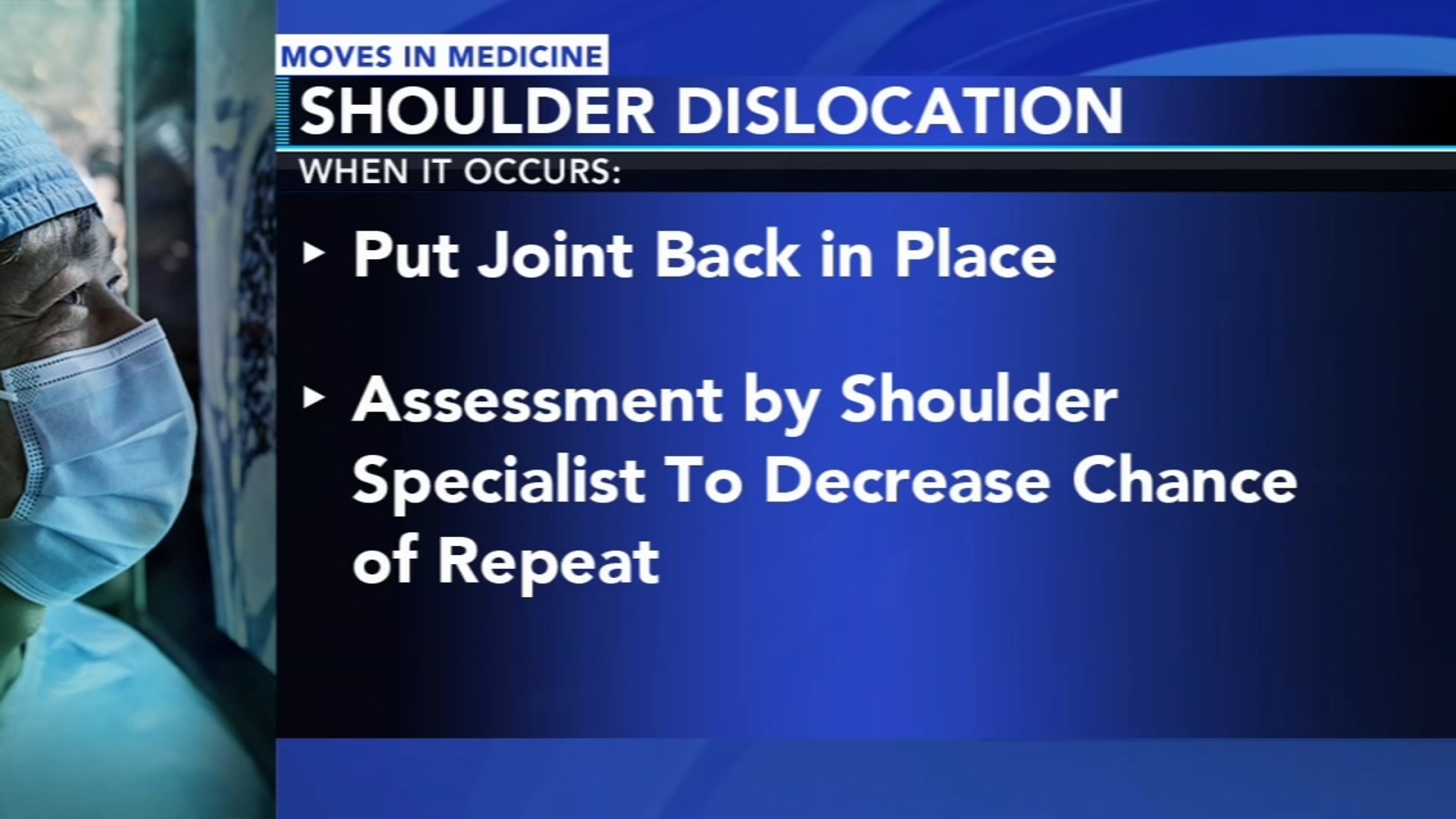 Preventing a dislocated shoulder from a repeating problem