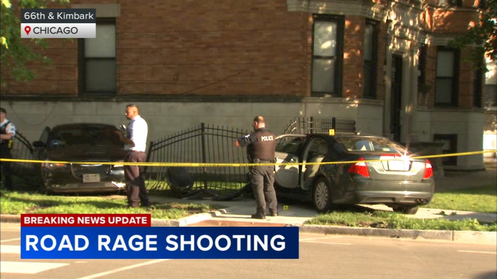 Chicago shooting today Woodlawn car crash in 6600 block of South