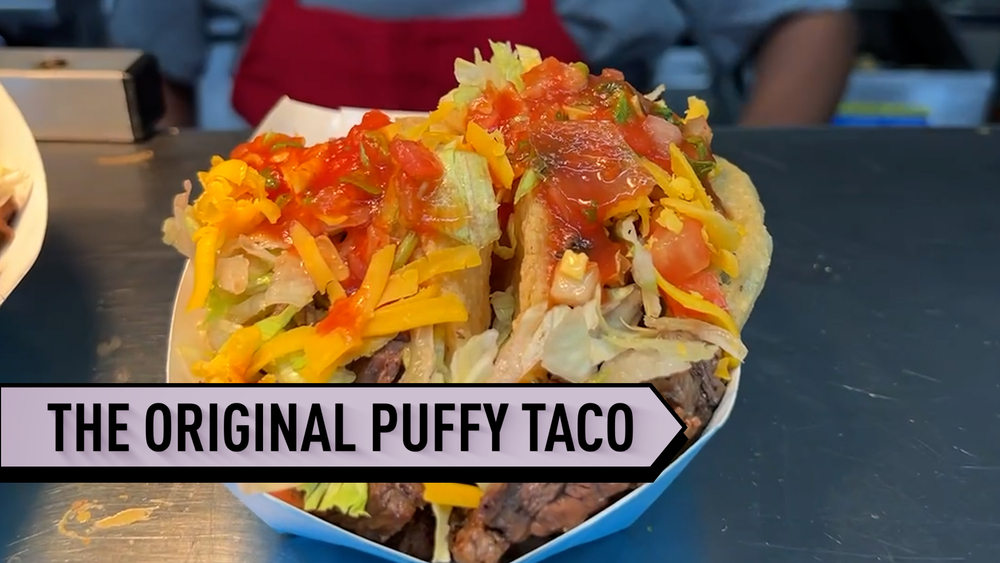 Texas-style Puffy tacos were first introduced in Southern California