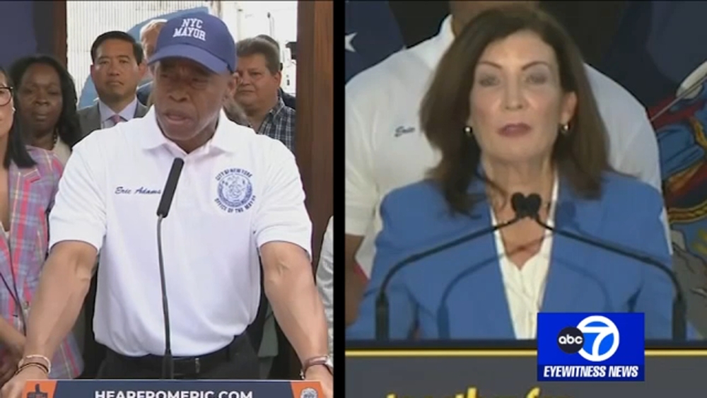 Cracks emerge between Hochul, Adams amid ongoing migrant crisis in NYC