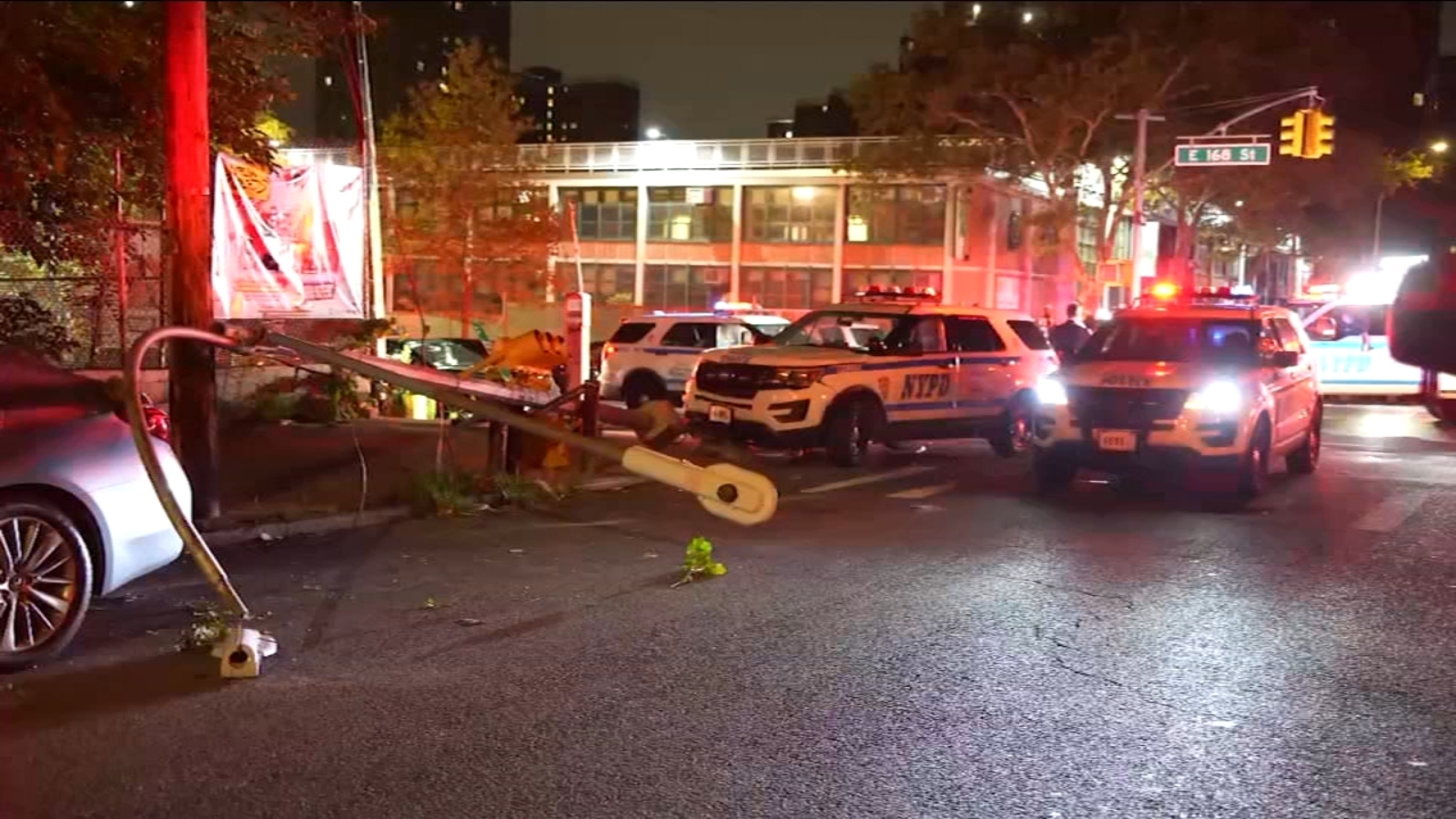 NYC crime: Officer injured after cruiser crashes into pole trying to ...