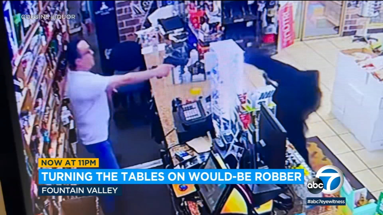 Caught on video: OC liquor store owner pulls gun on would-be robber