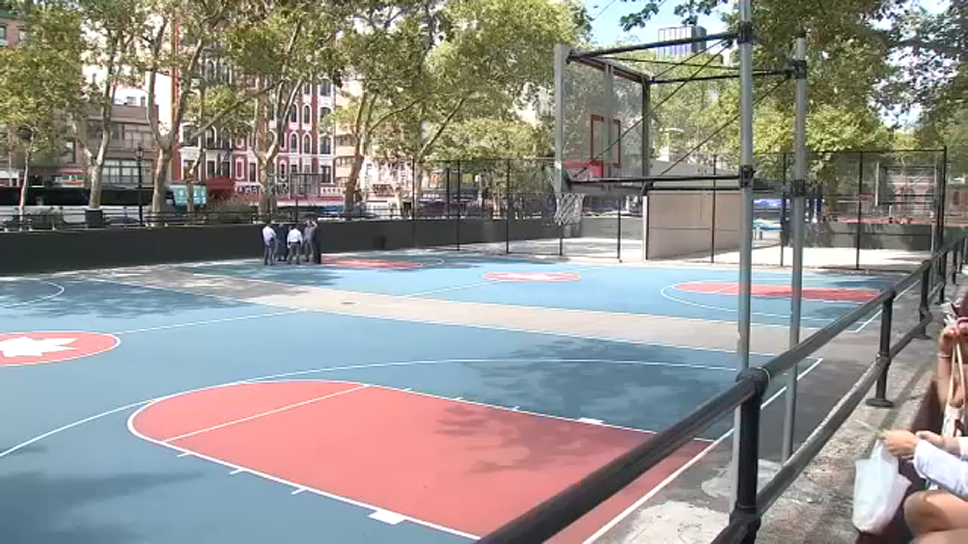 Man shot in leg on basketball court in Chinatown