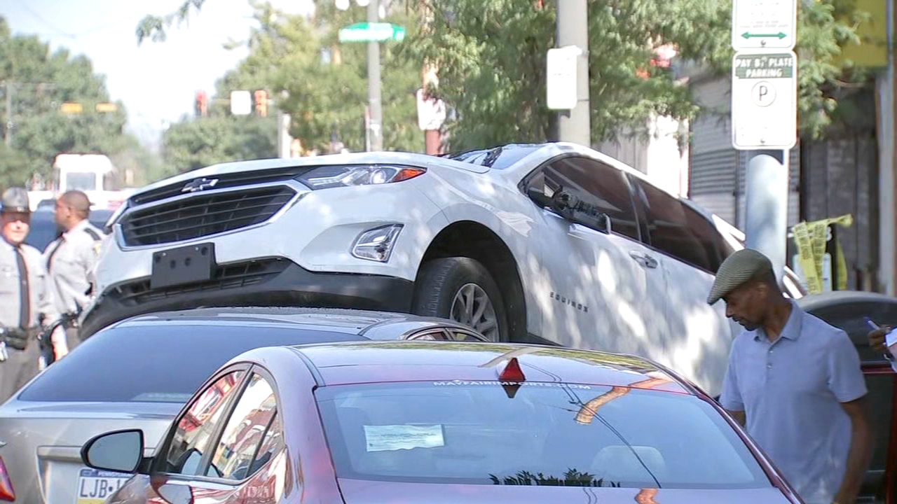 Police investigating multi-vehicle crash involving trooper in West Philadelphia