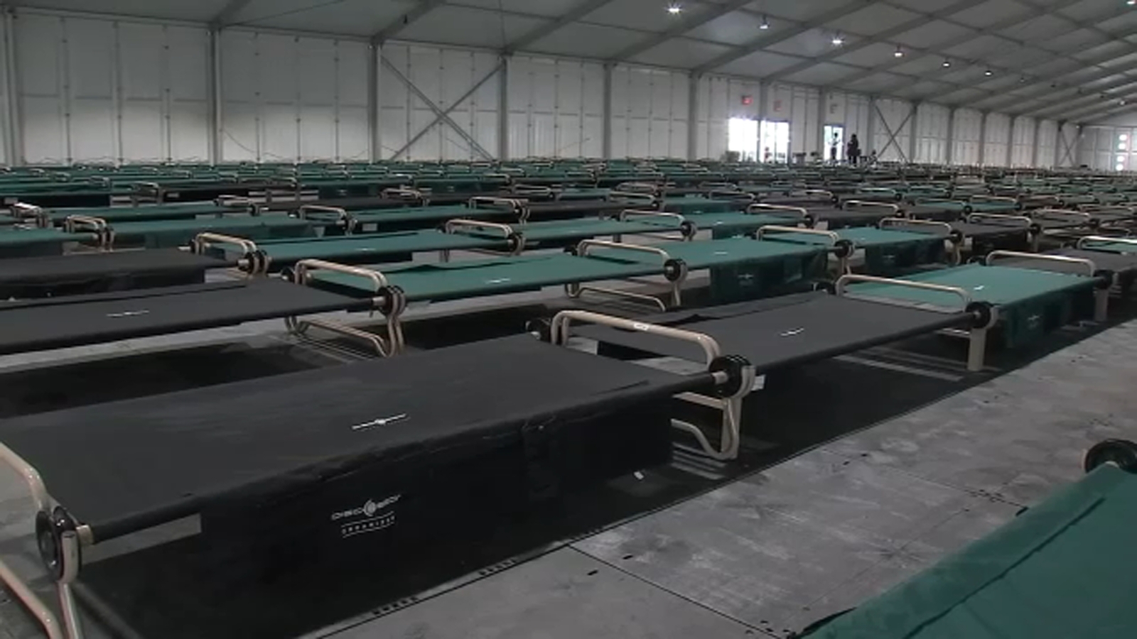 Take a look inside NYC's largest migrant relief center on Randall's