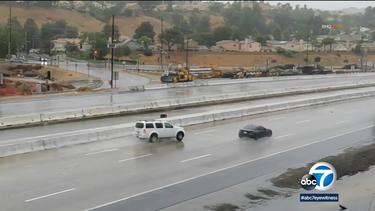 Conductores pierden control en carreteras mojadas causadas por Hilary