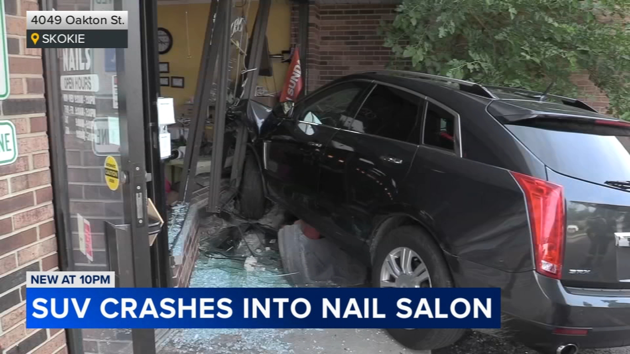 Car crashes into Skokie nail salon