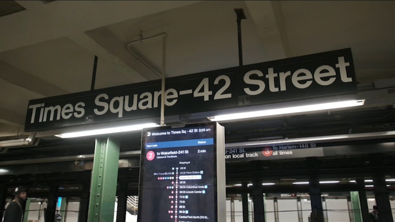Man stabbed in head on 1 train in Times Square station