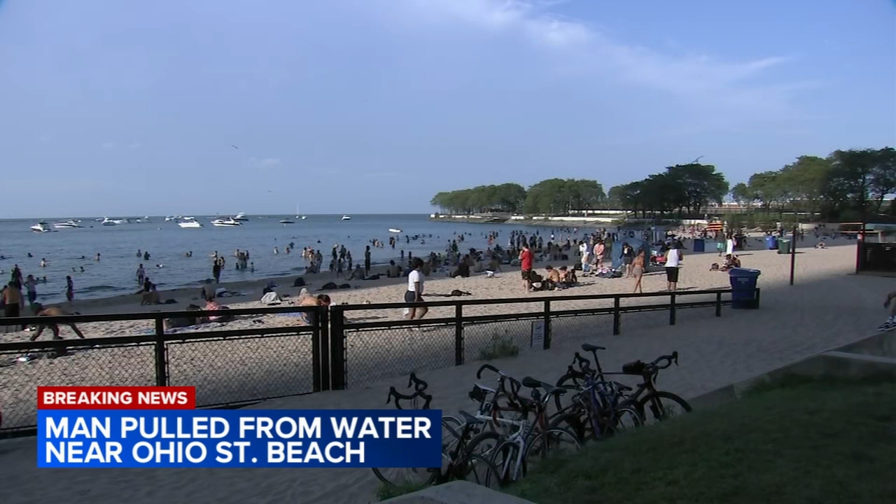 Man pulled from water at Ohio Street Beach