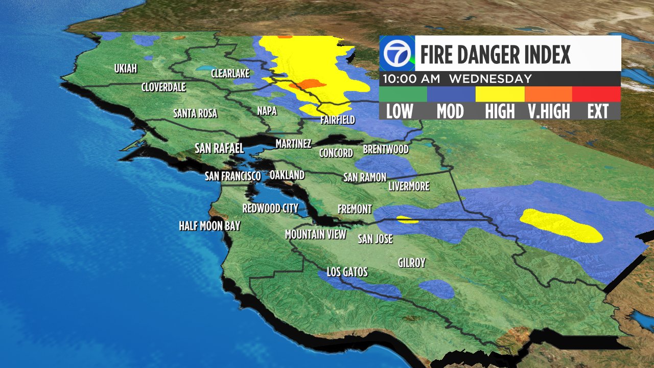 Red Flag Warning issued for parts of Napa Co.