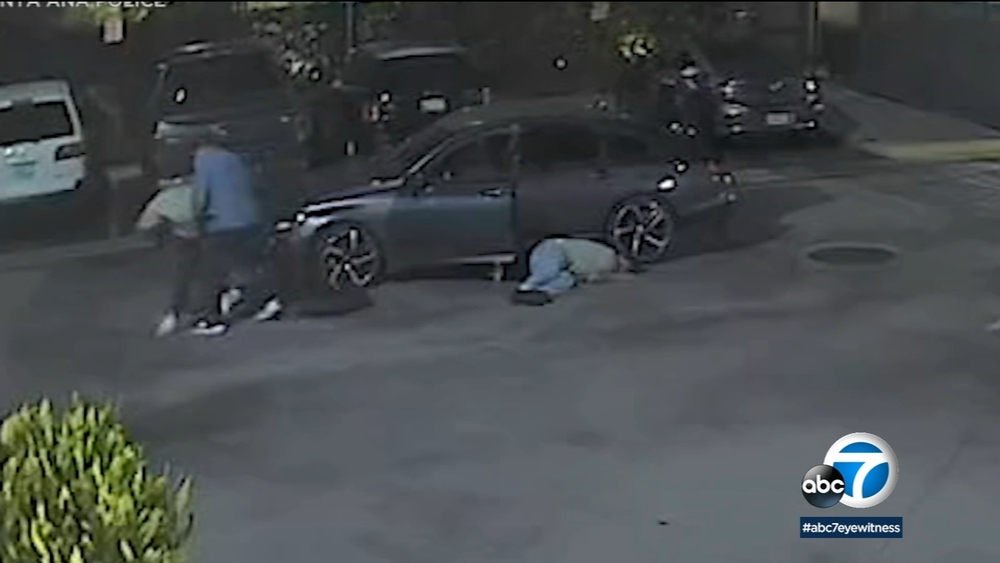 Victim robbed at gunpoint while changing flat tire in Santa Ana