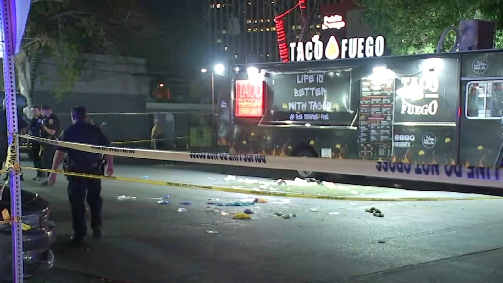 Taco Fuego driveby shooting 4 men standing outside west Houston taco