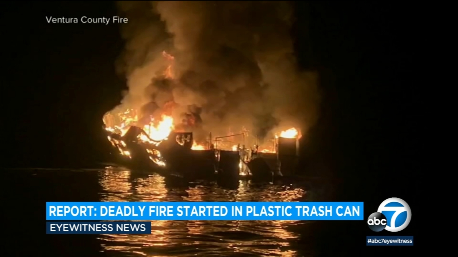 Deadly Conception boat fire started in plastic trash can report says