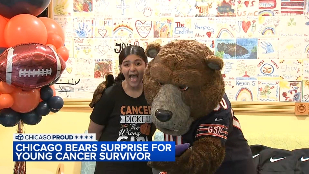 Cancer survivor, 12, gets personal invite to Bears game from star QB