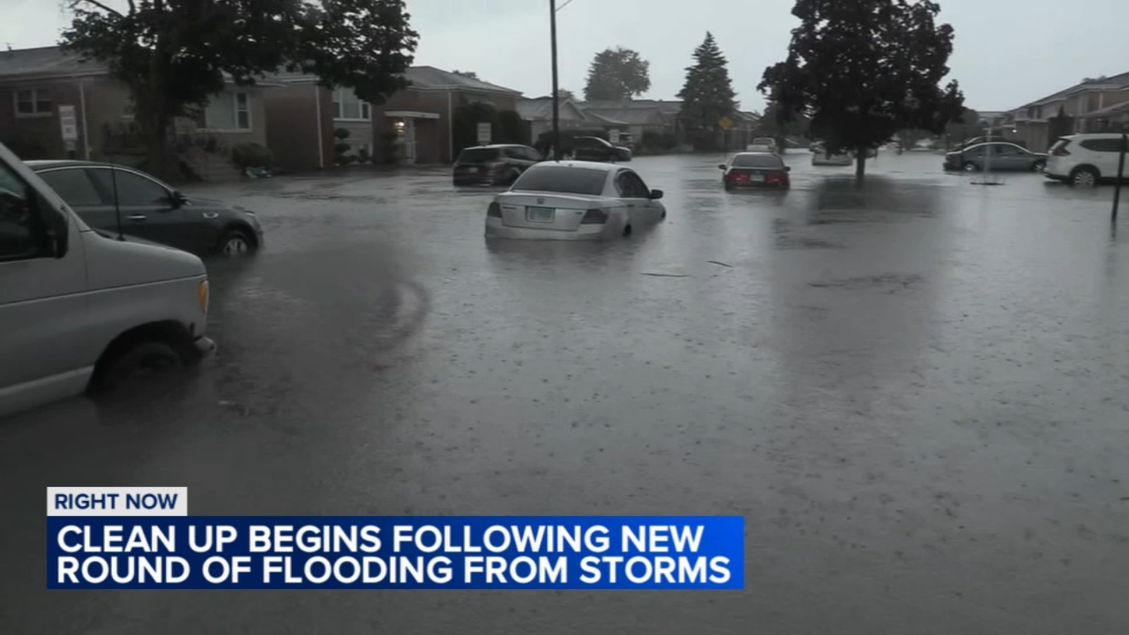 Calumet City residents cleaning up after heavy rain floods casements strands cars