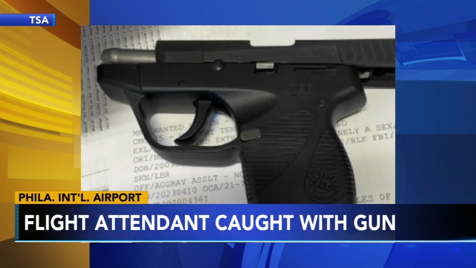 TSA stops flight attendant from bringing loaded gun on plane at Philadelphia International