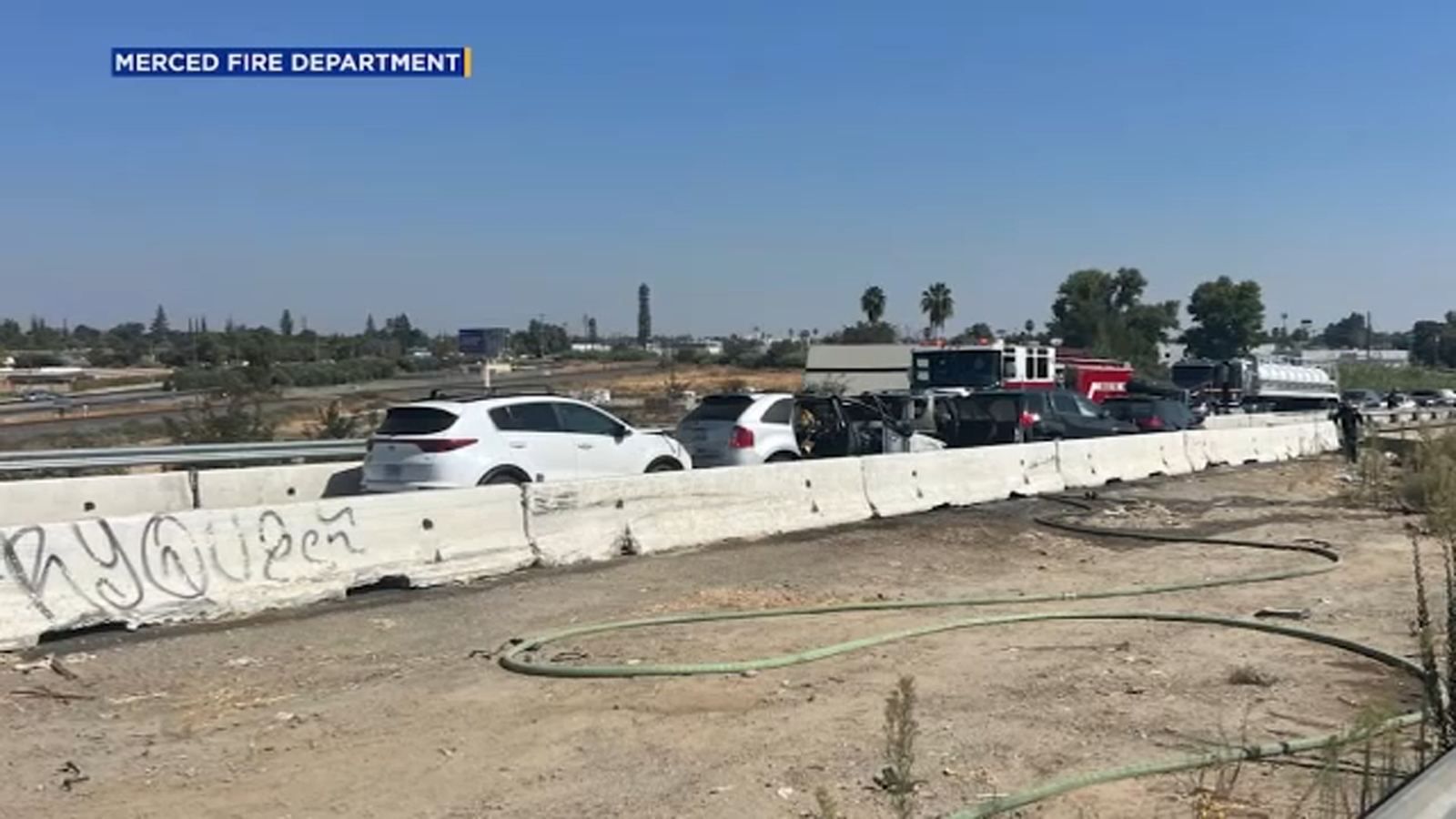Five-car crash on Highway 99 in Merced backs up traffic - ABC30 Fresno
