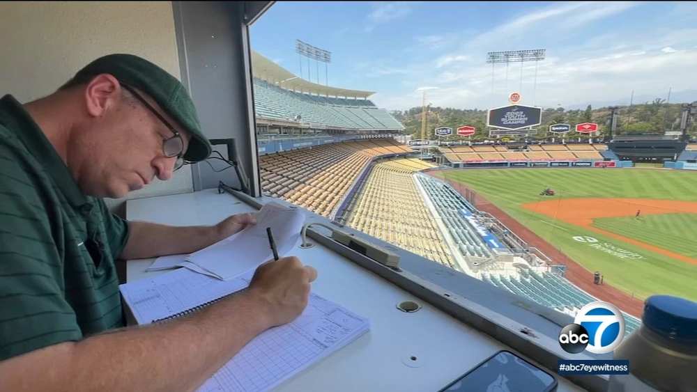Oakland A's broadcaster fulfills dream calling game at Dodger Stadium 